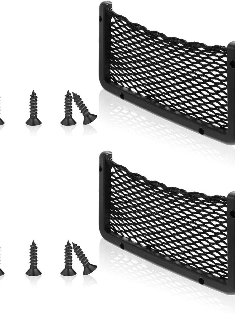 2 Pcs Bungee Net Pocket Framed Mesh Car Boat RV,9 X 4 Inch